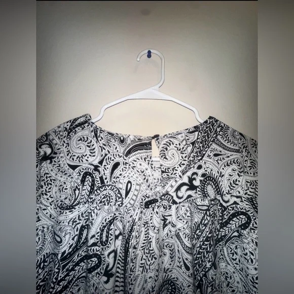 Loft Paisley Shift Long Sleeve Floral Color block Dress Size Small NWOT - Picture 4 of 12